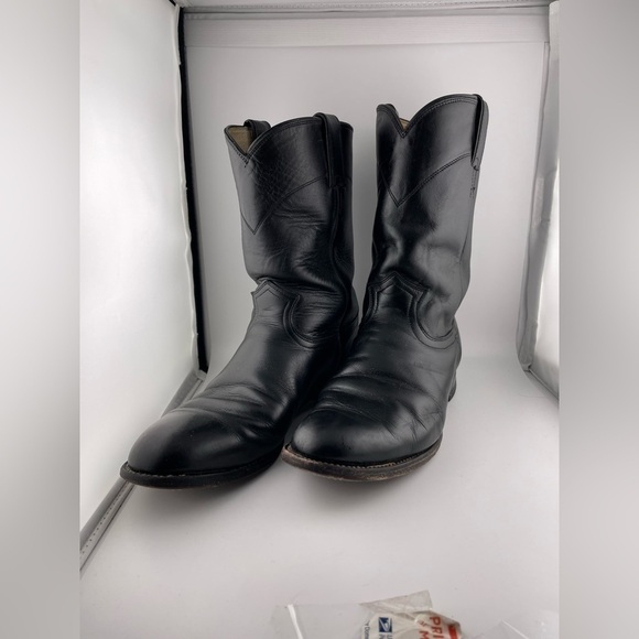 Justin Men's 10" Temple Roper Black Casual Boots 3133 Size 8.5 - Picture 9 of 10